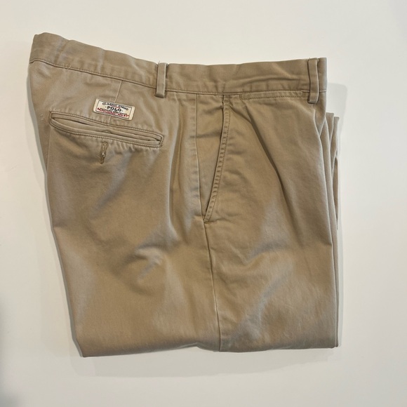 THREE mens khaki color chinos: Polo Ralph Lauren and Vineyard vines - Picture 8 of 10